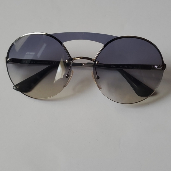 Prada Round Sunglasses in Gray/Silver - Picture 3 of 14